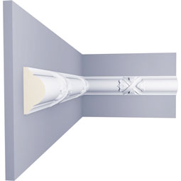 Ekena Millwork - PML02X01FA - Endurathane Fairfax Panel Moulding, 2"H x 1 1/8"P x 94 1/2"L, Factory Primed