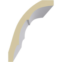 Ekena Millwork - MLD04X03X04AD - Endurathane Adonis Crown Moulding, 4 3/4"H x 3 1/2"P x 5 7/8"F x 94 1/2"L, Factory Primed