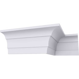 Ekena Millwork - MLD04X03X04AD - Endurathane Adonis Crown Moulding, 4 3/4"H x 3 1/2"P x 5 7/8"F x 94 1/2"L, Factory Primed