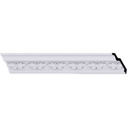 Ekena Millwork - MLD02X02X03BT - Endurathane Butterfly Crown Moulding, 2 1/2"H x 2 1/2"P x 3 5/8"F x 94 1/2"L, (2 1/2" Repeat), Factory Primed
