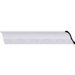 Ekena Millwork - MLD02X03X03DY - Endurathane Dylan Spring Crown Moulding, 2 5/8"H x 3 1/8"P x 3 7/8"F x 94 1/2"L, (3" Repeat), Factory Primed