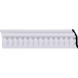 Ekena Millwork - MLD03X01X03CF - Endurathane Chaffin Crown Moulding, 3 5/8"H x 1 5/8"P x 3 7/8"F x 94 1/2"L, (1" Repeat), Factory Primed