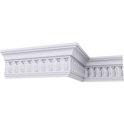 Ekena Millwork - MLD03X01X03CF - Endurathane Chaffin Crown Moulding, 3 5/8"H x 1 5/8"P x 3 7/8"F x 94 1/2"L, (1" Repeat), Factory Primed