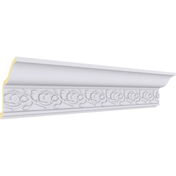 Ekena Millwork - MLD03X02X04AG - Endurathane Augusta Crown Moulding, 3 7/8"H x 2 3/4"P x 4 3/4"F x 94 1/2"L, (2 1/2" Repeat), Factory Primed