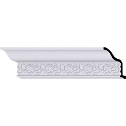 Ekena Millwork - MLD03X02X04AG - Endurathane Augusta Crown Moulding, 3 7/8"H x 2 3/4"P x 4 3/4"F x 94 1/2"L, (2 1/2" Repeat), Factory Primed