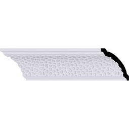 Ekena Millwork - MLD03X03X04CM - Endurathane Clementine Crown Moulding, 3 7/8"H x 3 3/8"P x 4 7/8"F x 94 1/2"L, Factory Primed