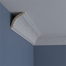 Ekena Millwork - MLD03X03X04CM - Endurathane Clementine Crown Moulding, 3 7/8"H x 3 3/8"P x 4 7/8"F x 94 1/2"L, Factory Primed