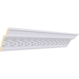 Ekena Millwork - MLD03X03X05LD - Endurathane Landon Crown Moulding, 3 1/2"H x 3 5/8"P x 5 1/8"F x 94 1/2"L, (1 3/8" Repeat), Factory Primed