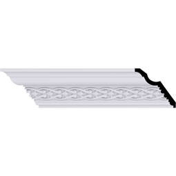 Ekena Millwork - MLD03X03X05LD - Endurathane Landon Crown Moulding, 3 1/2"H x 3 5/8"P x 5 1/8"F x 94 1/2"L, (1 3/8" Repeat), Factory Primed