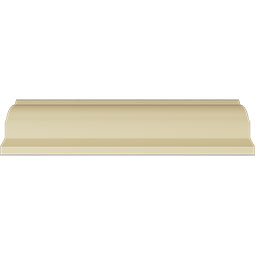 Ekena Millwork - MLD04X03X05CM - Endurathane Clementine Crown Moulding, 4 1/8"H x 3 3/4"P x 5 1/8"F x 94 1/2"L, Factory Primed