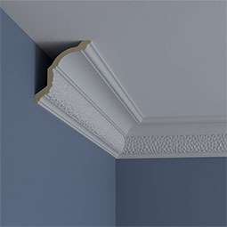 Ekena Millwork - MLD04X03X05CM - Endurathane Clementine Crown Moulding, 4 1/8"H x 3 3/4"P x 5 1/8"F x 94 1/2"L, Factory Primed