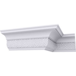 Ekena Millwork - MLD04X03X05CM - Endurathane Clementine Crown Moulding, 4 1/8"H x 3 3/4"P x 5 1/8"F x 94 1/2"L, Factory Primed