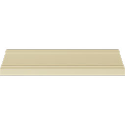 Ekena Millwork - MLD04X03X05LS - Endurathane Leslie Crown Moulding, 4"H x 3 1/4"P x 5 1/8"F x 94 1/2"L, (1 7/8" Repeat), Factory Primed