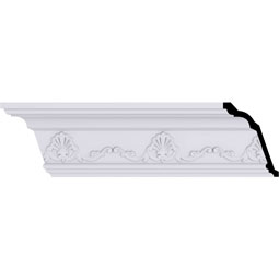 Ekena Millwork - MLD04X04X05VE - Endurathane Versailles Crown Moulding, 4 3/8"H x 3 1/4"P x 5 3/8"F x 94 1/2"L, (6 1/2" Repeat), Factory Primed