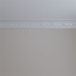 Ekena Millwork - MLD04X04X05VE - Endurathane Versailles Crown Moulding, 4 3/8"H x 3 1/4"P x 5 3/8"F x 94 1/2"L, (6 1/2" Repeat), Factory Primed
