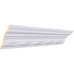 Ekena Millwork - MLD03X04X05CH - Endurathane Chesterfield Running Rope Crown Moulding, 3 7/8"H x 4 1/8"P x 5 3/4"F x 94 1/2"L, (3 7/8" Repeat), Factory Primed