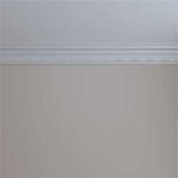 Ekena Millwork - MLD03X04X05CH - Endurathane Chesterfield Running Rope Crown Moulding, 3 7/8"H x 4 1/8"P x 5 3/4"F x 94 1/2"L, (3 7/8" Repeat), Factory Primed