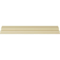 Ekena Millwork - MLD05X03X06DE - Endurathane Dentil and Leaf Crown Moulding, 5"H x 3 7/8"P x 6 3/8"F x 94 1/2"L, (2" Repeat), Factory Primed