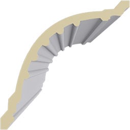 Ekena Millwork - MLD05X05X07FO - Endurathane Foster Cove Crown Moulding, 5 3/8"H x 5 3/8"P x 7 1/2"F x 94 1/2"L, Factory Primed