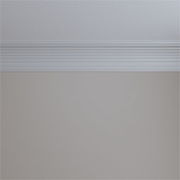 Ekena Millwork - MLD05X05X07FO - Endurathane Foster Cove Crown Moulding, 5 3/8"H x 5 3/8"P x 7 1/2"F x 94 1/2"L, Factory Primed