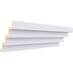 Ekena Millwork - MLD07X08X11ER - Endurathane Eris Step Crown Moulding, 7 5/8"H x 8 1/8"P x 11"F x 94 1/2"L, Factory Primed