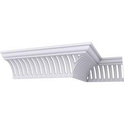 Ekena Millwork - MLD11X10X15MB - Endurathane Melbourne Crown Moulding, 11 3/8"H x 10 7/8"P x 15 7/8"F x 94 1/2"L, Factory Primed