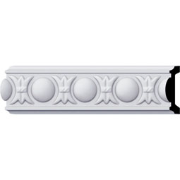 Ekena Millwork - PML02X01RA - Endurathane Raymond Egg and Dart Panel Moulding, 2"H x 5/8"P x 94 1/2"L, Factory Primed