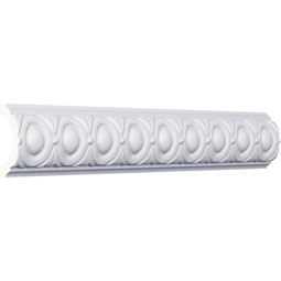 Ekena Millwork - PML02X02EG - Endurathane Egg & Dart Panel Moulding, 1 3/4"H x 3/4"P x 94 1/2"L, Factory Primed
