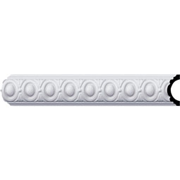 Ekena Millwork - PML02X02EG - Endurathane Egg & Dart Panel Moulding, 1 3/4"H x 3/4"P x 94 1/2"L, Factory Primed