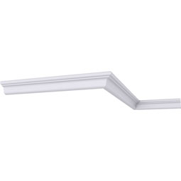 Ekena Millwork - MLD01X01X01CL - Endurathane Classic Smooth Crown Moulding, 5/8"H x 1/2"P x 94 1/2"L, (3/4" Repeat), Factory Primed