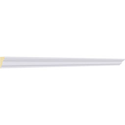 Ekena Millwork - MLD02X01X01HI - Endurathane HillsboroughTraditional Smooth Crown Moulding, 3/4"H x 3/4"P x 94 1/2"L, (1" Repeat), Factory Primed