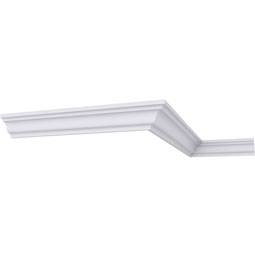 Ekena Millwork - MLD02X01X01HI - Endurathane HillsboroughTraditional Smooth Crown Moulding, 3/4"H x 3/4"P x 94 1/2"L, (1" Repeat), Factory Primed