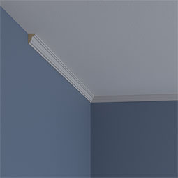 Ekena Millwork - SAMPLE-MLD01X01X01ED - SAMPLE - Endurathane EdinburghTraditional Smooth Crown Moulding, 7/8"H x 5/8"P x 12"L, (1 1/8" Repeat), Factory Primed