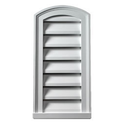 Fypon, Ltd. - FEBLV - 12"W x 24"H x 2"P Brick Mould Style Eyebrow Louver, Functional