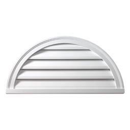 Fypon, Ltd. - FHRLV - Brick Mould Style Half-Round Louver, Functional