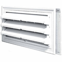 Mid-America - 00036400 - 18 1/2"W x 9 3/8"H x 2 1/8"D Foundation Master Molded Kit, Fixed Louver for New Construction or Remodeling, 10/Pack