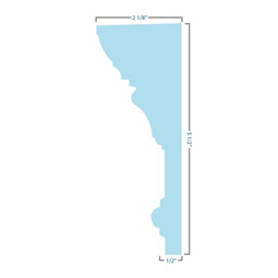 Ekena Millwork - CRH05XSE - Endurathane Seville Crosshead, 5 1/2", Factory Primed