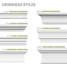 Ekena Millwork - CRH05XSE - Endurathane Seville Crosshead, 5 1/2", Factory Primed