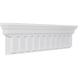 Ekena Millwork - CRH09XDE - Endurathane Dentil Crosshead, 9 3/8", Factory Primed