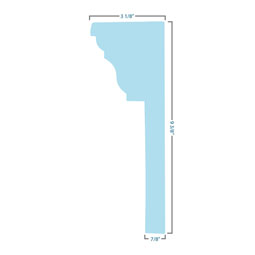 Ekena Millwork - CRH09XDE - Endurathane Dentil Crosshead, 9 3/8", Factory Primed