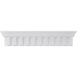 Ekena Millwork - CRH09XDE - Endurathane Dentil Crosshead, 9 3/8", Factory Primed