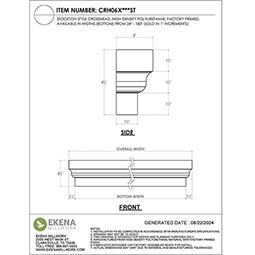 Ekena Millwork - CRH06XST - Endurathane Stockton Crosshead, 5 1/2", Factory Primed