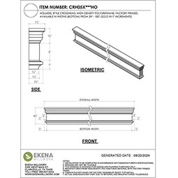Ekena Millwork - CRH05XHO - Endurathane  Holmdel Crosshead, 4 5/8", Factory Primed