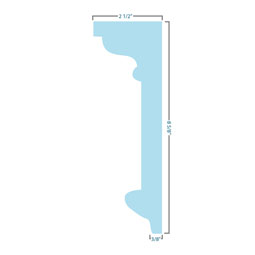 Ekena Millwork - CRH09XBE - Endurathane Bedford Crosshead, 8 5/8", Factory Primed