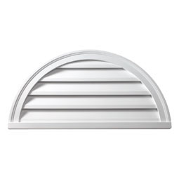 Fypon, Ltd. - HRLV-LOUVER - Brick Mould Style Half-Round Louver, Non-Functional