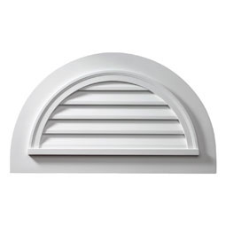 Fypon, Ltd. - HRLVF-LOUVER - Half-Round Louver w/ Trim Attached, Non-Functional