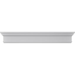 Ekena Millwork - CRH07X - Endurathane Traditional Crosshead with Trim, 7 1/4", Factory Primed