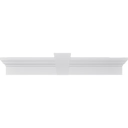Ekena Millwork - CRH06XKF - Endurathane Traditional Crosshead w/ Flat Keystone, 6", Factory Primed