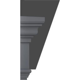 Ekena Millwork - CRH07XKF - Endurathane Traditional Crosshead with Trim, w/ Flat Keystone, 7 1/4", Factory Primed