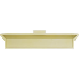 Ekena Millwork - CRH09XKF - Endurathane Traditional Crosshead w/ Flat Keystone, 9", Factory Primed